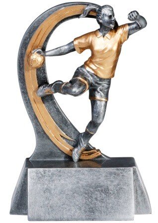 Handballständer, Handballspielerin Resin, 18 cm hoch