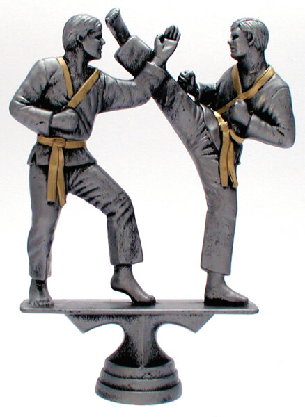 Karate-Figur , resin, 17,8 cm hoch mit Sockel