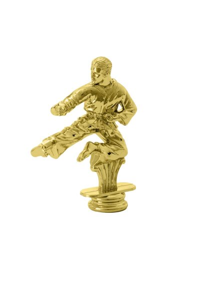 Karate-Figur , gold, 13,4 cm hoch mit Sockel