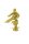 Karate-Figur , gold, 13,4 cm hoch