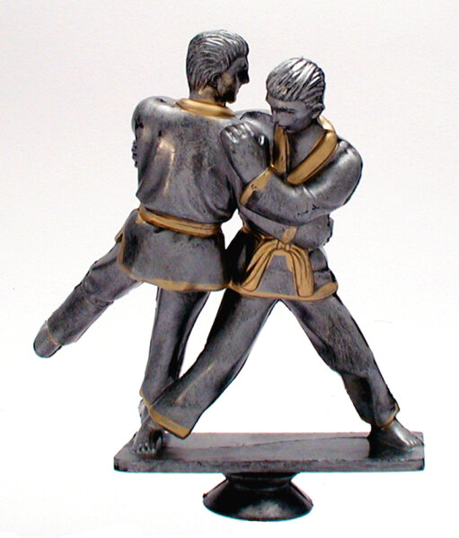 Judo-Figur , resin, 14 cm hoch mit Sockel