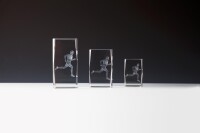 Kristallglas 3D Läufer, mit Sockel 8,5 cm