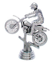 Motorsport-Figur "Motocross", silber, 13,4 cm...