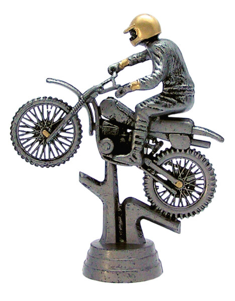 Motorsport-Figur "Motocross", resin, 13,4 cm hoch mit Sockel