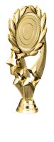 Neutrale Figur&quot;Siegerkranz und Sterne&quot; , gold oder silber, 18,5 cm hoch mit Sockel