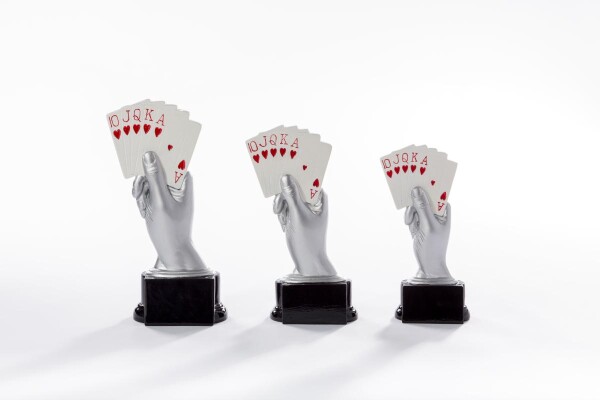 Poker-Ständer "Kartenspiel", Resin, 16 cm