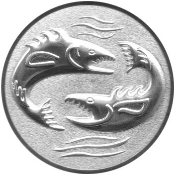 Angeln "Fische" 3D Emblem 25mm gold