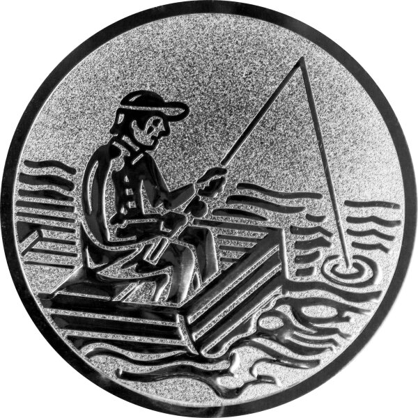 Angler im Boot Emblem