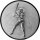 Baseball Damen 3D Emblem 50mm bronze