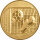 Fußball Tor 3D Emblem, 25mm gold