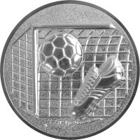 Fu&szlig;ball Tor 3D Emblem, 25mm bronze