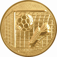 Fußball Tor 3D Emblem, 25mm bronze