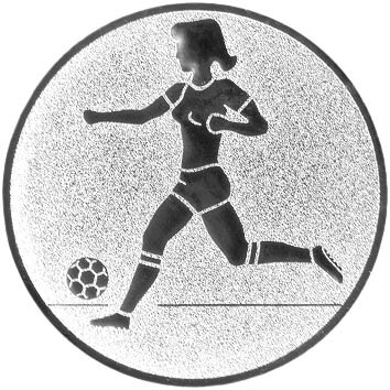 Fußballerin Emblem 50mm bronze