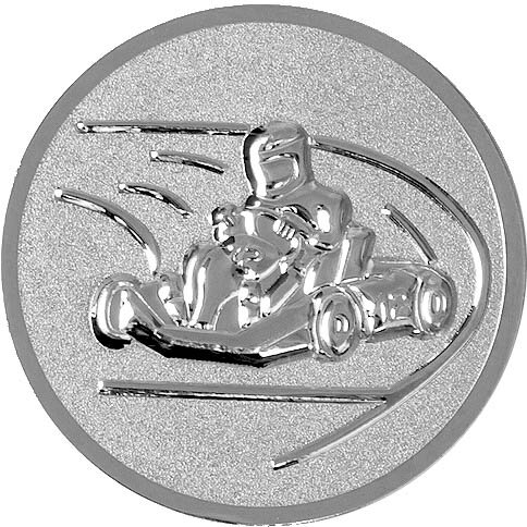 Go Kart 3D Emblem 50mm bronze