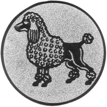 Pudel Emblem 50mm bronze