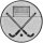 Hockey Piktogramm Emblem 25mm gold
