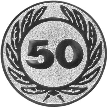 Zahl 50, Jubliläum Emblem 50mm bronze