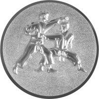 Kampfsport Karate 3D Emblem 50mm silber