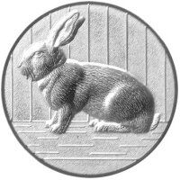 Kaninchen 3D Emblem,