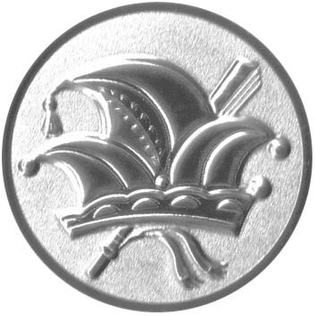 Karneval- Komiteemütze 3D Emblem 50mm bronze