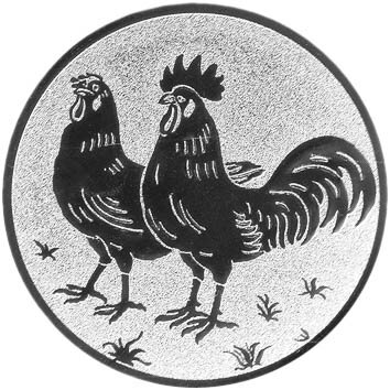 Kleintierzucht Hahn und Henne Emblem