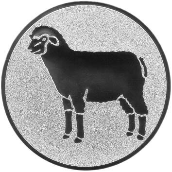 Landwirtschaft Schaf Emblem 50mm bronze