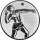 Leichtathletik Werfen Emblem 50mm bronze
