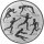 Leichtathletik Mehrkampf Emblem 25mm silber