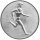 Leichtathletik Damen Läuferin 3D Emblem,