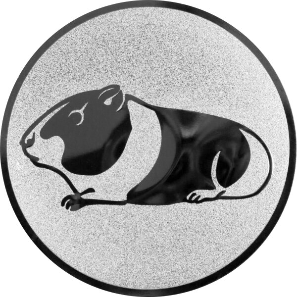 Meerschweinchen Emblem 50mm bronze