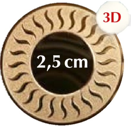 Neutral Sternmuster Emblem 2,5 auf 5cm