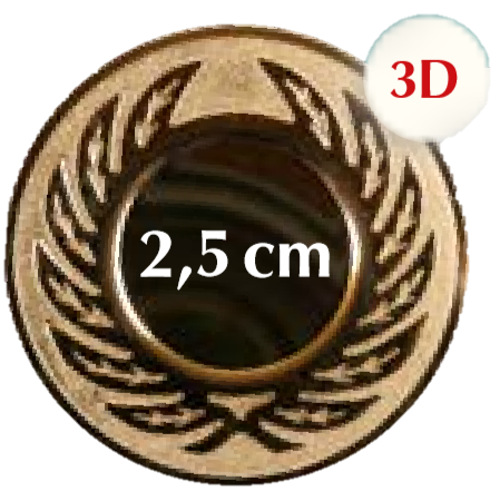 Neutral Siegerkranz Emblem, 2,5 auf 5cm
