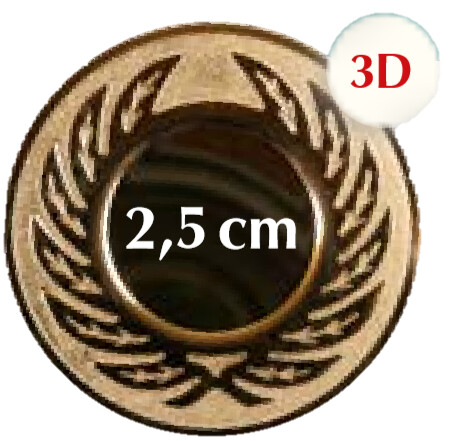 Neutral Siegerkranz Emblem, 2,5 auf 5cm