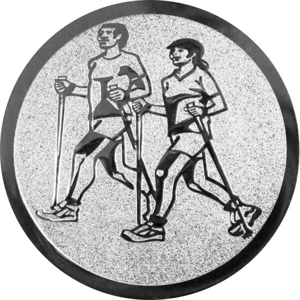 Nordic Walking Paar Emblem