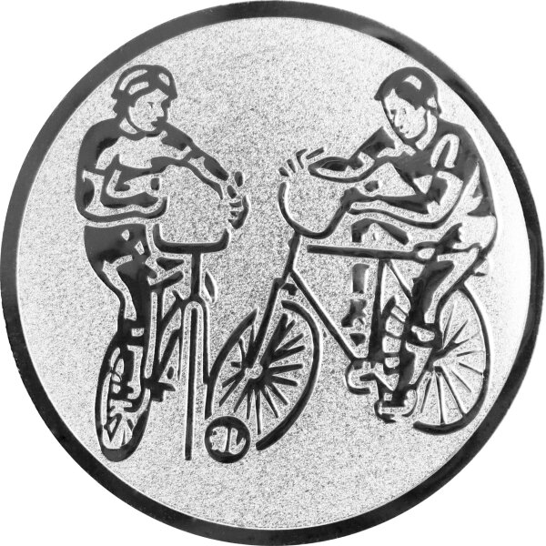 Radball Emblem 25mm silber