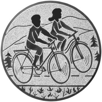 Radwandern Emblem 50mm bronze