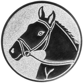 Reiten Pferdekopf Emblem 25mm gold