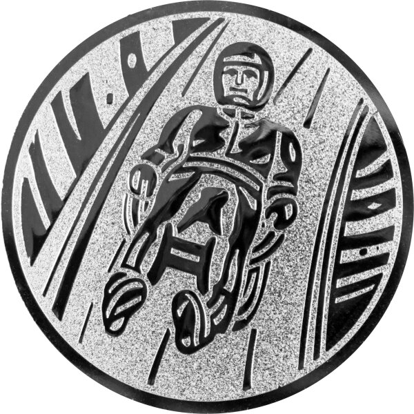 Rodeln Emblem 50mm silber