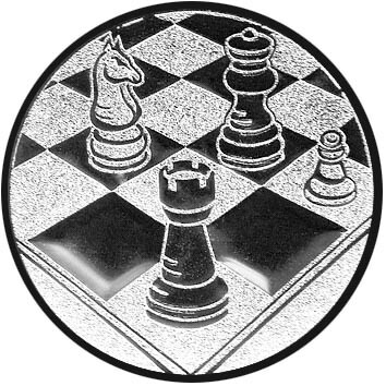 Schach Emblem, 50mm bronze