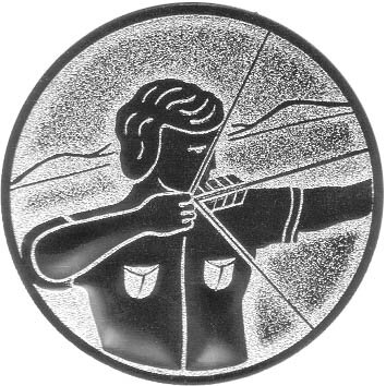 Bogenschießen Emblem, 25mm gold