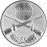 Gewehrwappen 3D Emblem, 50mm bronze