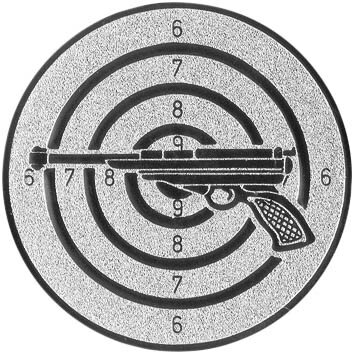 Pistole Scheibenspiegel Emblem 25mm gold