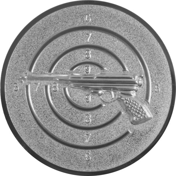 Schießen Pistole 3D Emblem, 50mm bronze