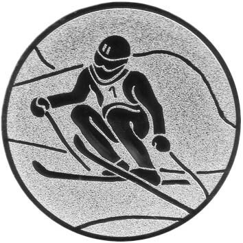 Skifahren Emblem 25mm gold