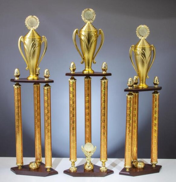 Säulen - Pokal, gold, 86,5 bis 95,5 cm oder 3er Serie