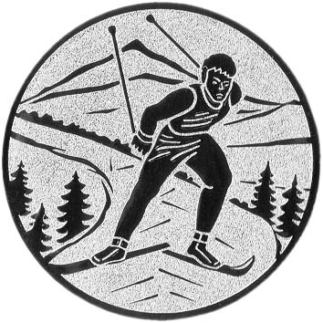 Langlaufen Emblem, Anstieg 50mm bronze