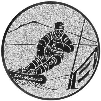 Snowboard Emblem 50mm bronze