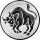 Sternzeichen Stier Emblem 50mm bronze