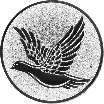 Taube im Flug Emblem 50mm bronze