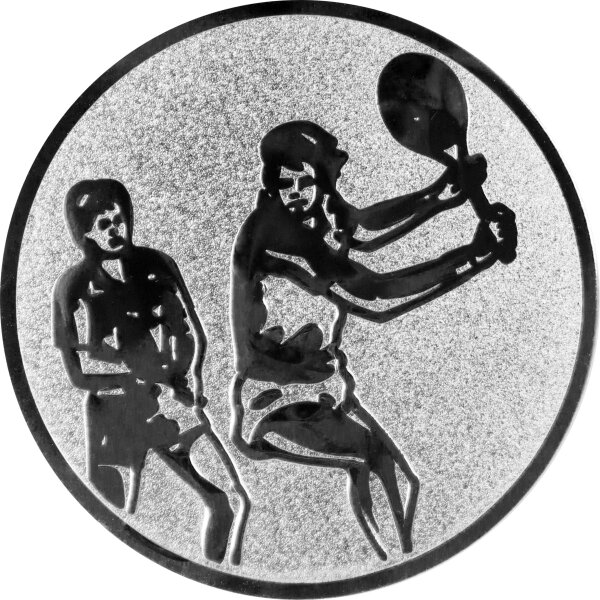 Tennis Herren Doppel Emblem 50mm bronze